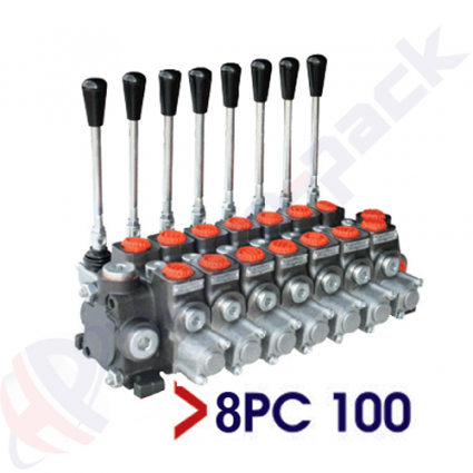 product 100 литра Секционен контролен клапан, 8PC100 , осем намотки , G 3/4" , отворена централна намотка image thumb
