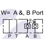 product NG6 (CETOP 3) Modular Entsperrbare R&uuml;ckschagventil, MPC 02 W , 60 L/min, A & B ports thumb